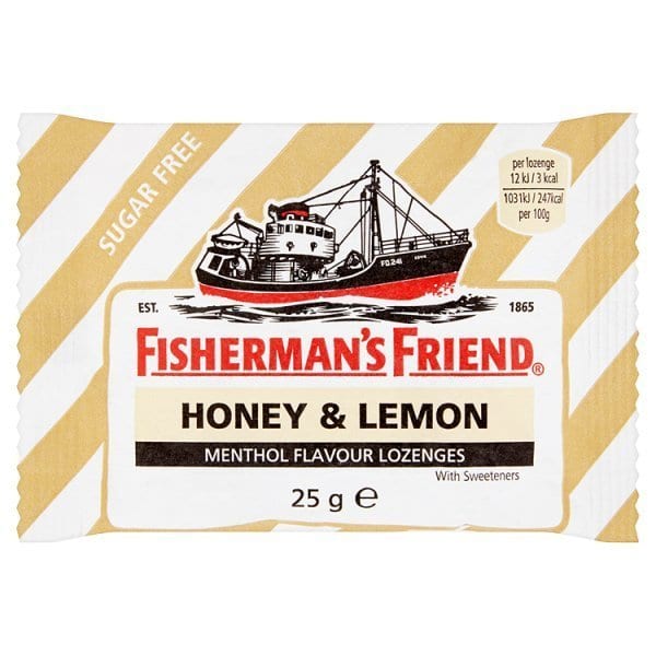 Fisherman's Friend Honey & Lemon Καραμέλες με Γεύση Μέλι, Λεμόνι & Μενθόλη Χωρίς Ζάχαρη 25g